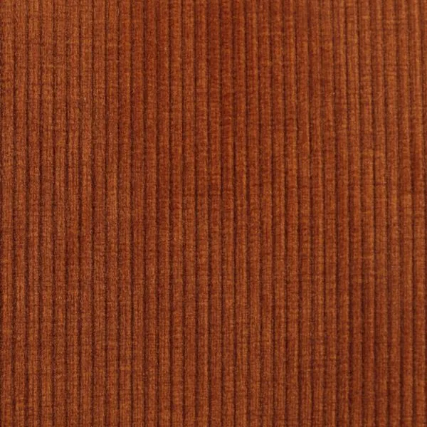 Chaise repas velours côtelé cognac