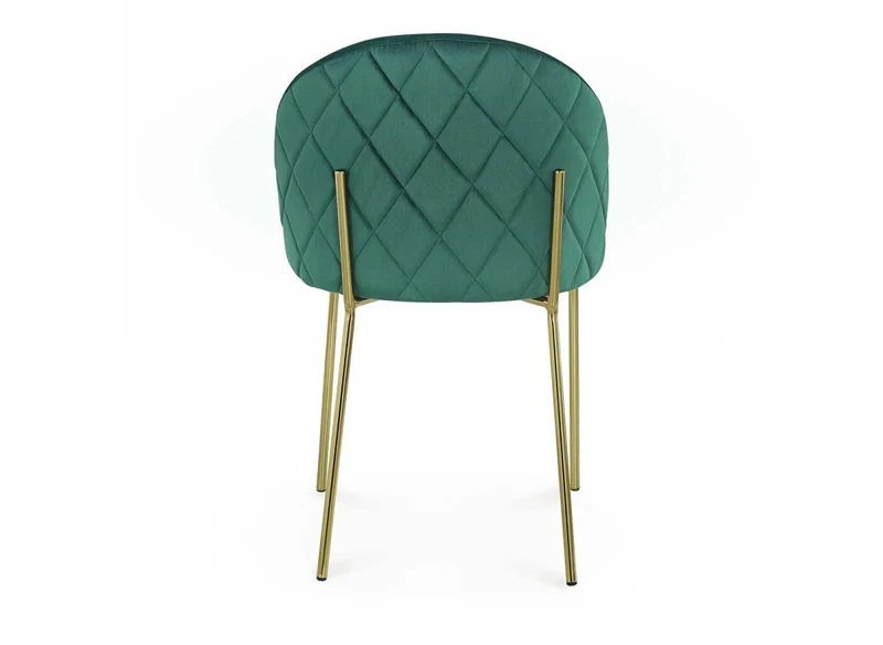 Lot de 2 chaises design en velours vert KENNETH