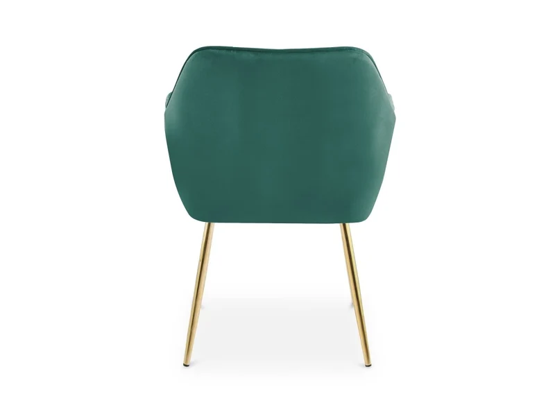 Lot de 2 chaises avec accoudoirs en velours vert EDWIGE