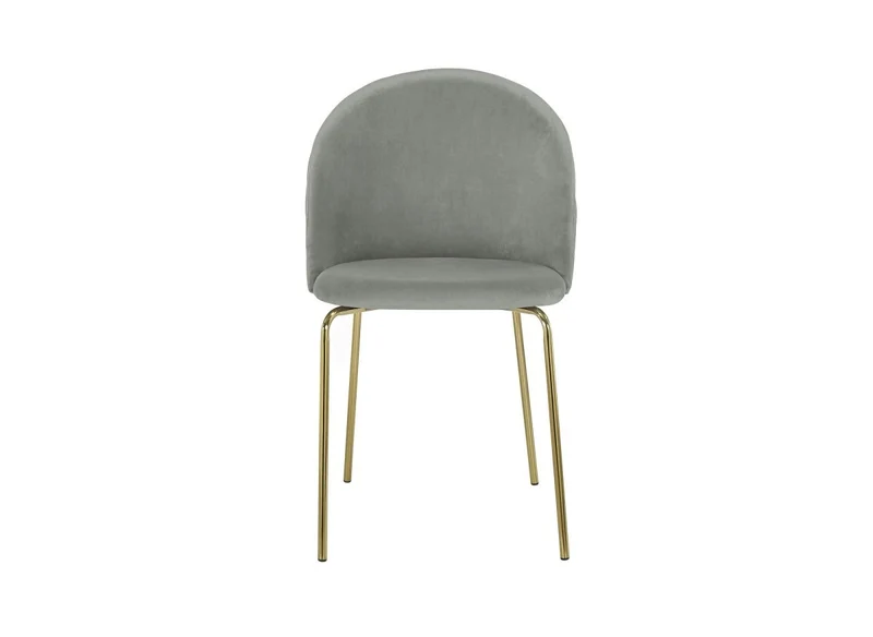 Lot de 2 chaises design en velours gris KENNETH