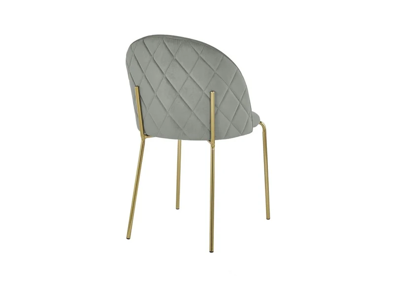 Lot de 2 chaises design en velours gris KENNETH