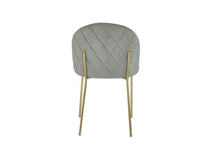 Lot de 2 chaises design en velours gris KENNETH