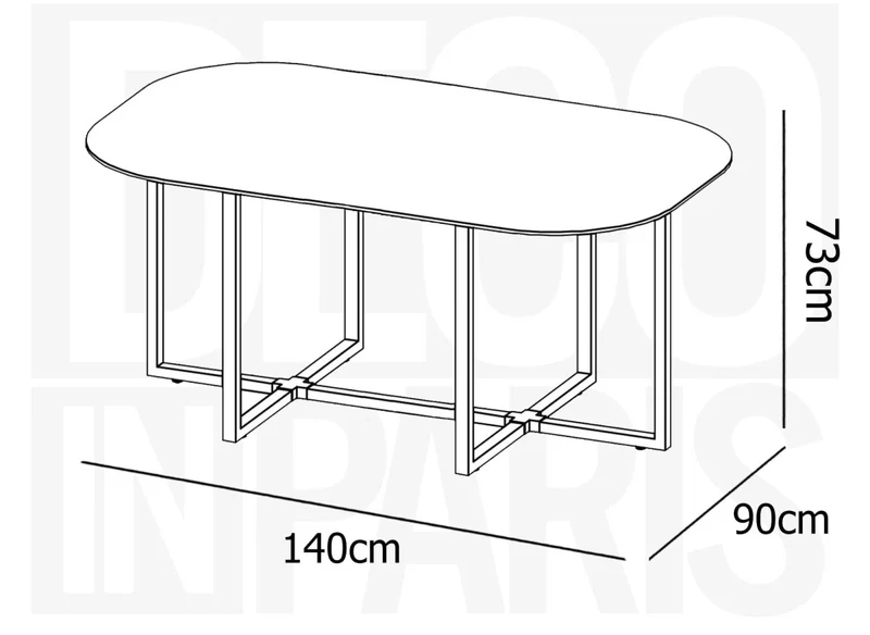 Ensemble table + 6 chaises encastrables gris FLEN XL