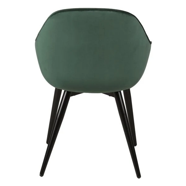 Fauteuil velours vert foncé