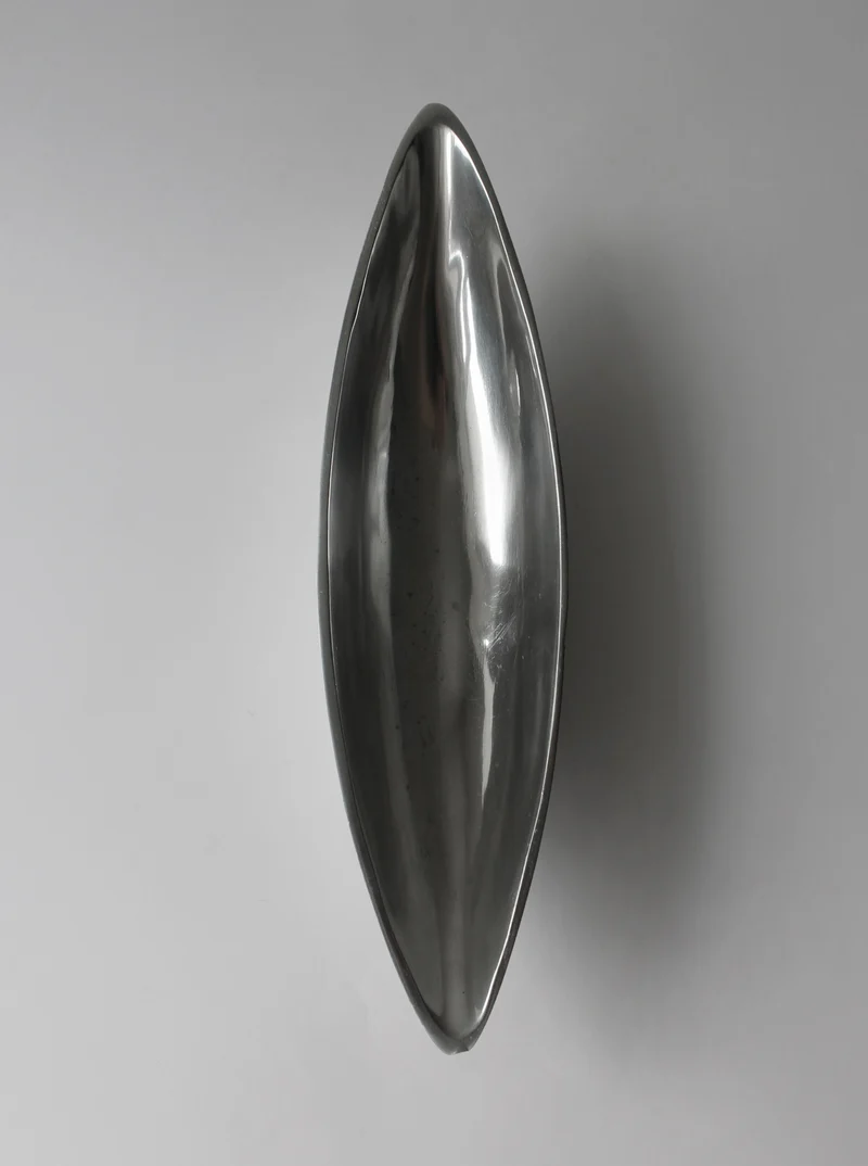 Polished Aluminum Large Long Deep Bowl