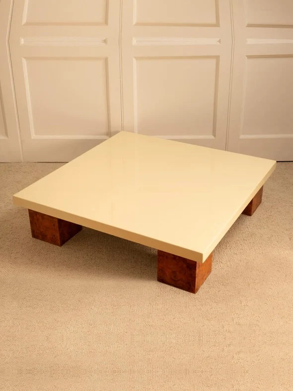 Wooden and Lacquered Table - 1970s