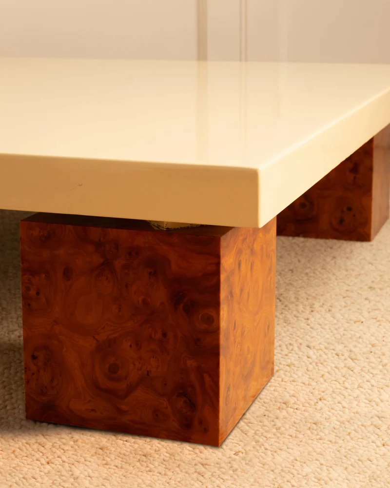 Wooden and Lacquered Table - 1970s