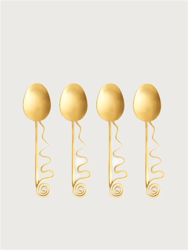 Set of 4 Spirale Cocktail Spoons