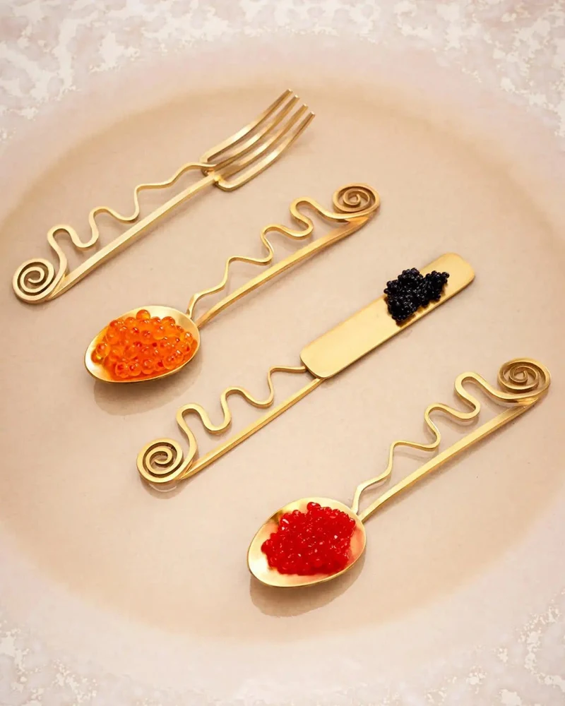 Set of 4 Spirale Cocktail Spoons