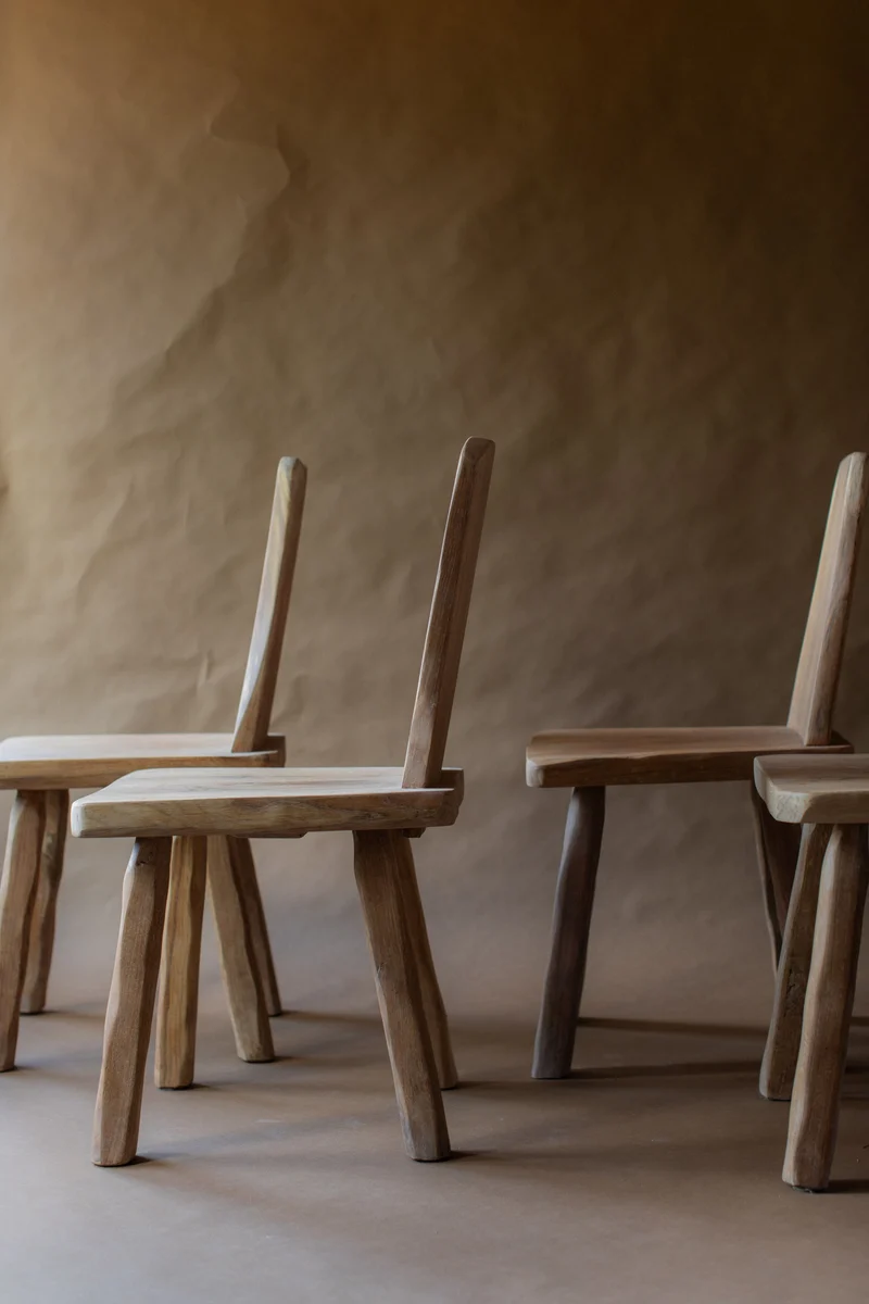 Set of Four Brutalist Chairs