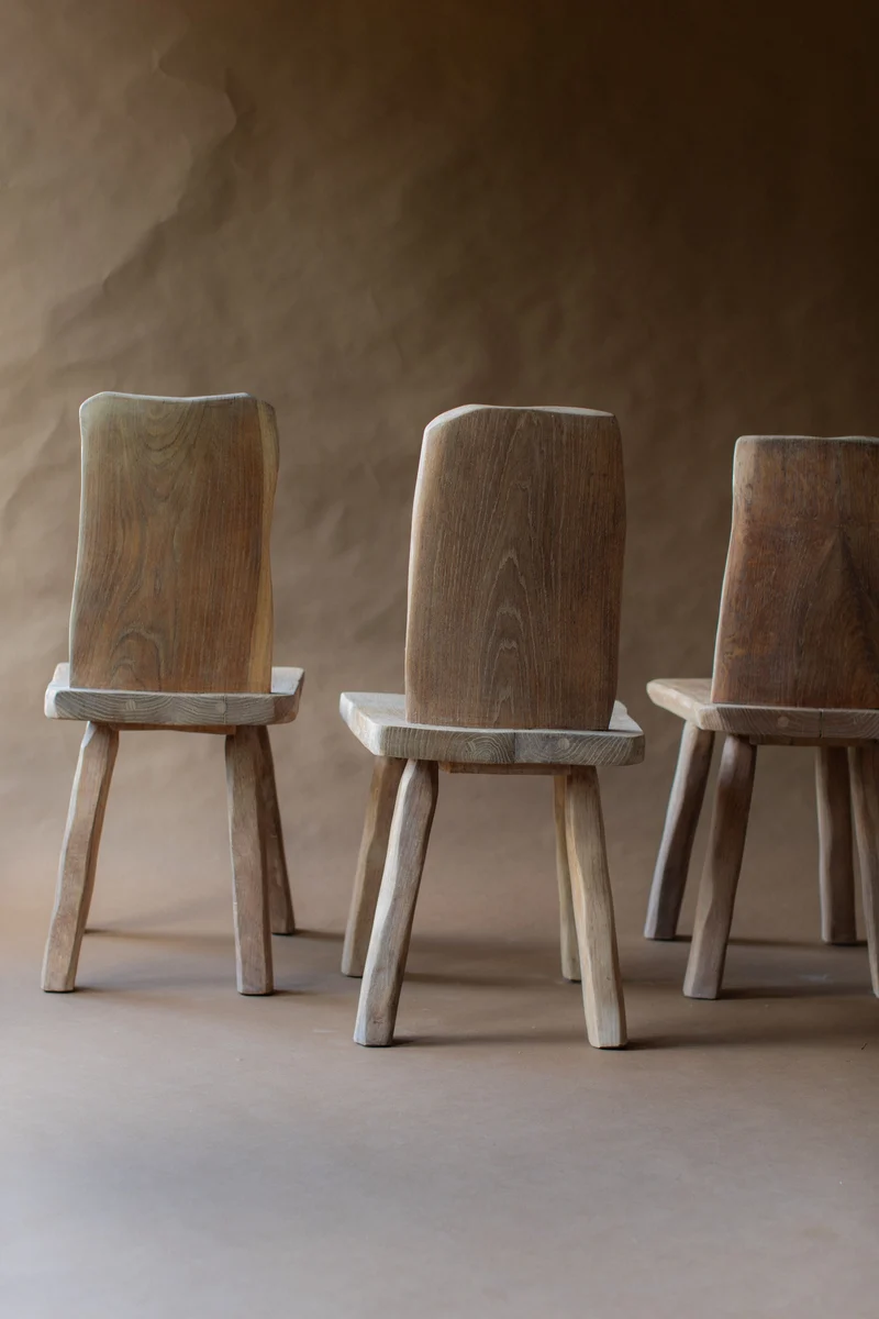 Set of Four Brutalist Chairs