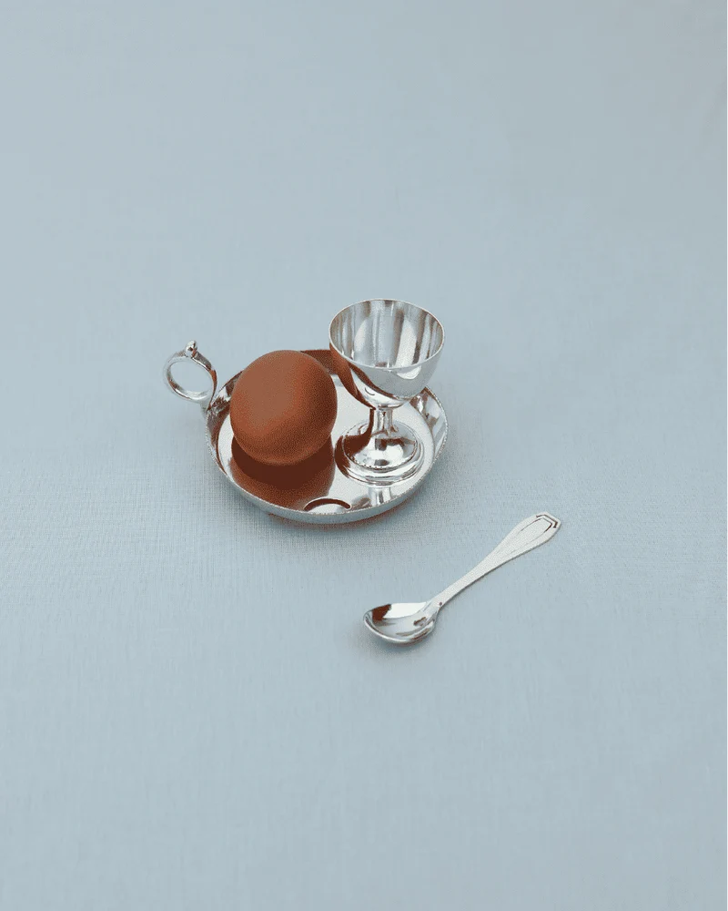 Egg Cup with Tray and Handle