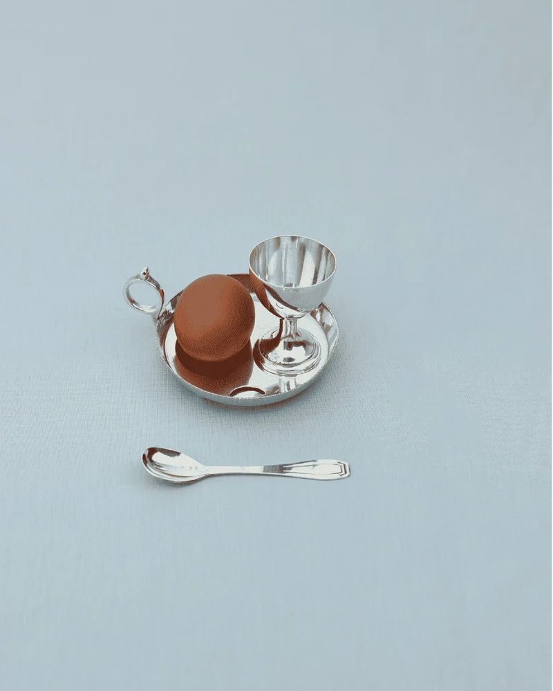 Egg Cup with Tray and Handle