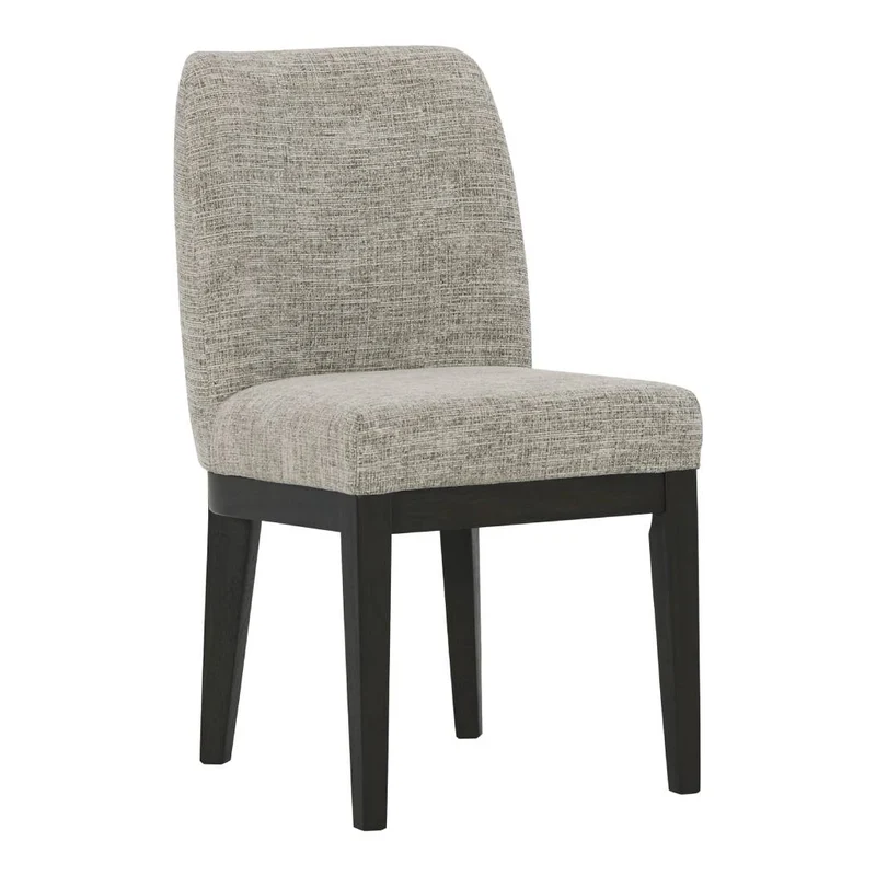 Ensemble de 2 chaises de salle à manger rembourrées en tissu beige - Burkhaus