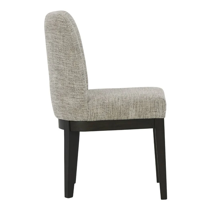 Ensemble de 2 chaises de salle à manger rembourrées en tissu beige - Burkhaus