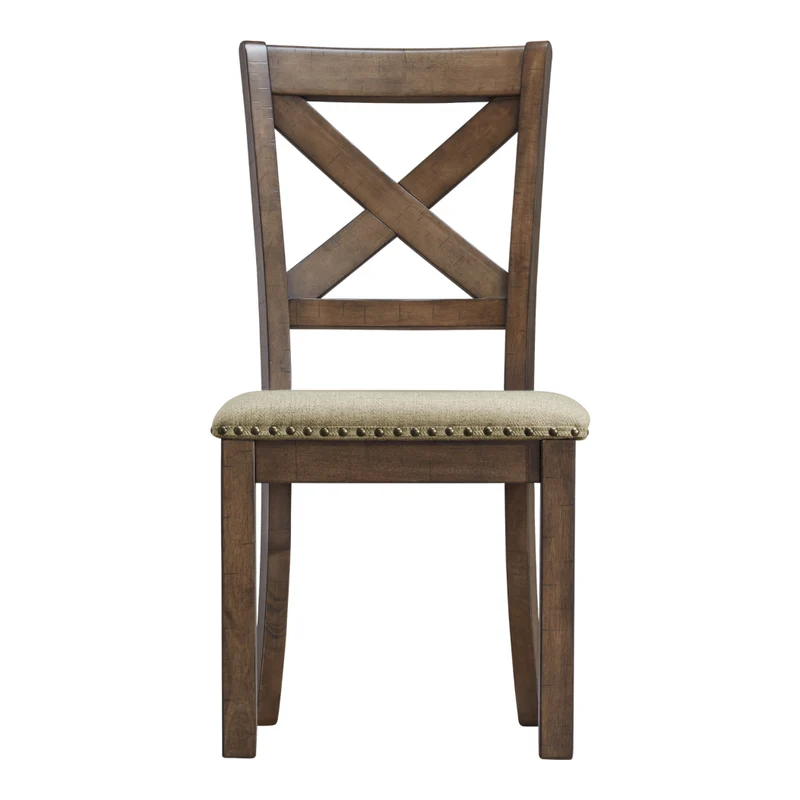Ensemble de 2 chaises de salle à manger en bois avec assise rembourrée - Moriville