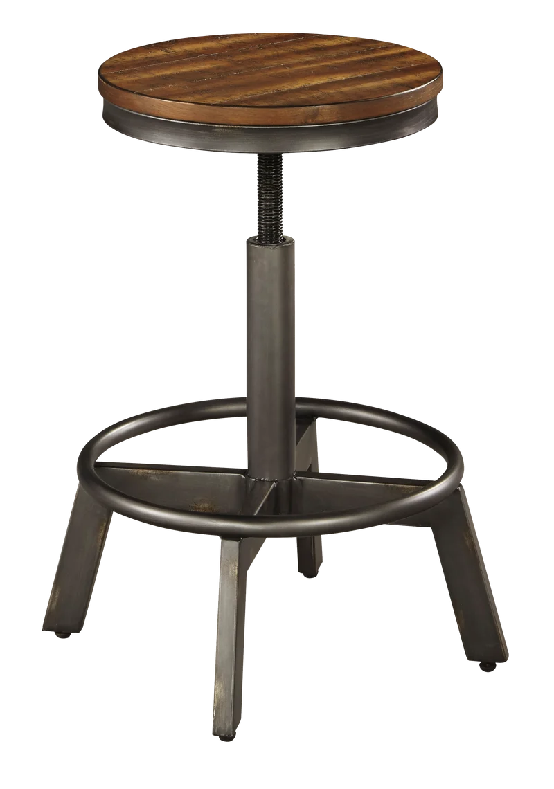 Ensemble de 2 tabourets de bar en bois pivotants et réglables en hauteur - Torjin