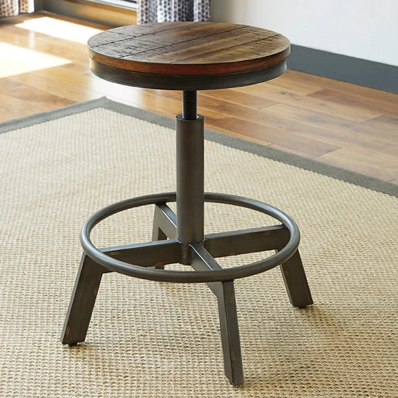 Ensemble de 2 tabourets de bar en bois pivotants et réglables en hauteur - Torjin