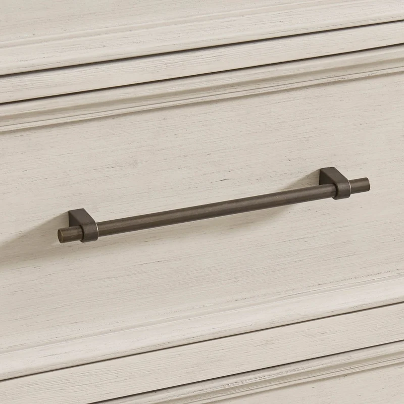 Commode à 5 tiroirs et 1 porte en bois/placage bicolore - Shaybrock