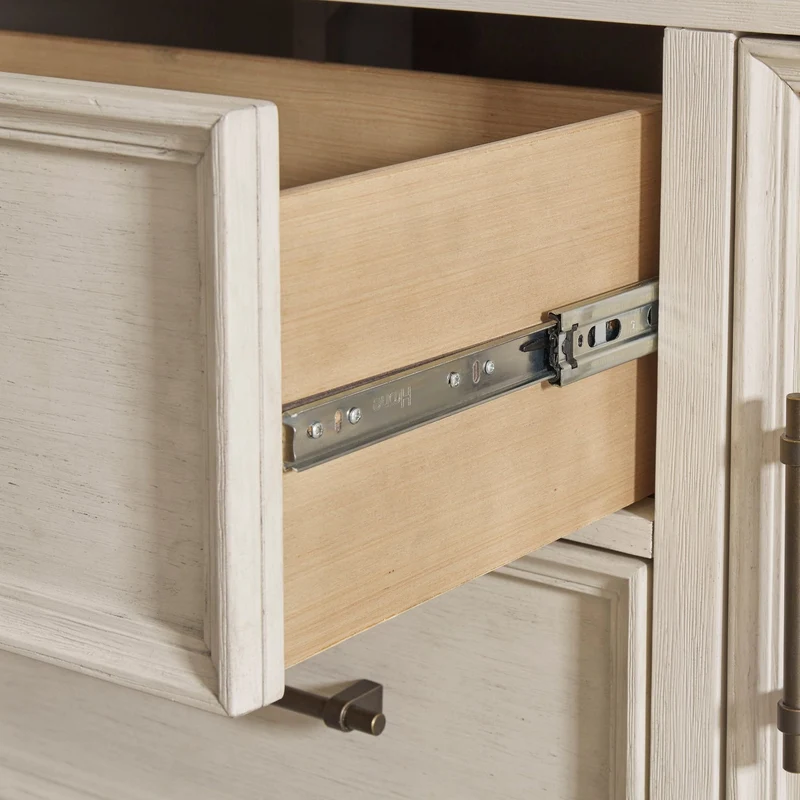 Commode à 5 tiroirs et 1 porte en bois/placage bicolore - Shaybrock