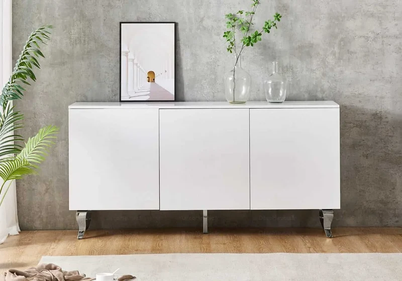 Buffet blanc laqué design - Axel