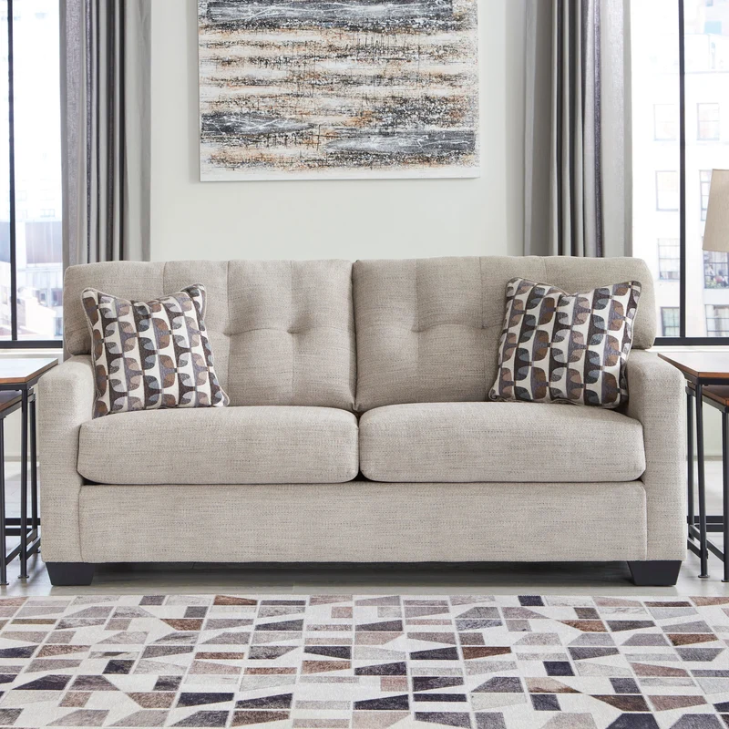 Sofa condo en tissu avec coussins - Mahoney