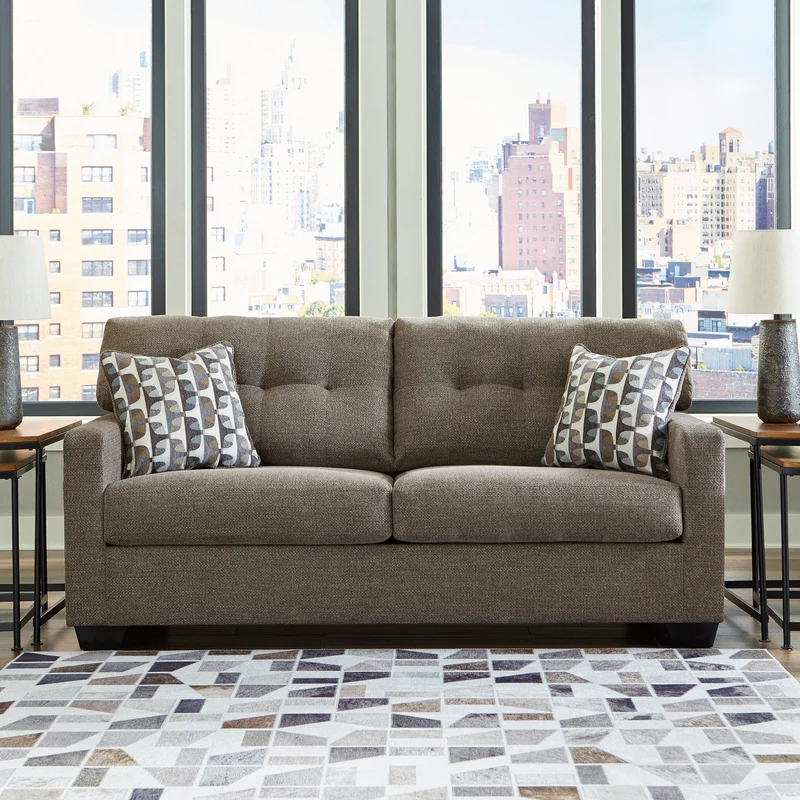 Sofa condo en tissu avec coussins - Mahoney