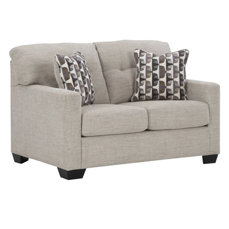 Causeuse en tissu avec coussins - Mahoney