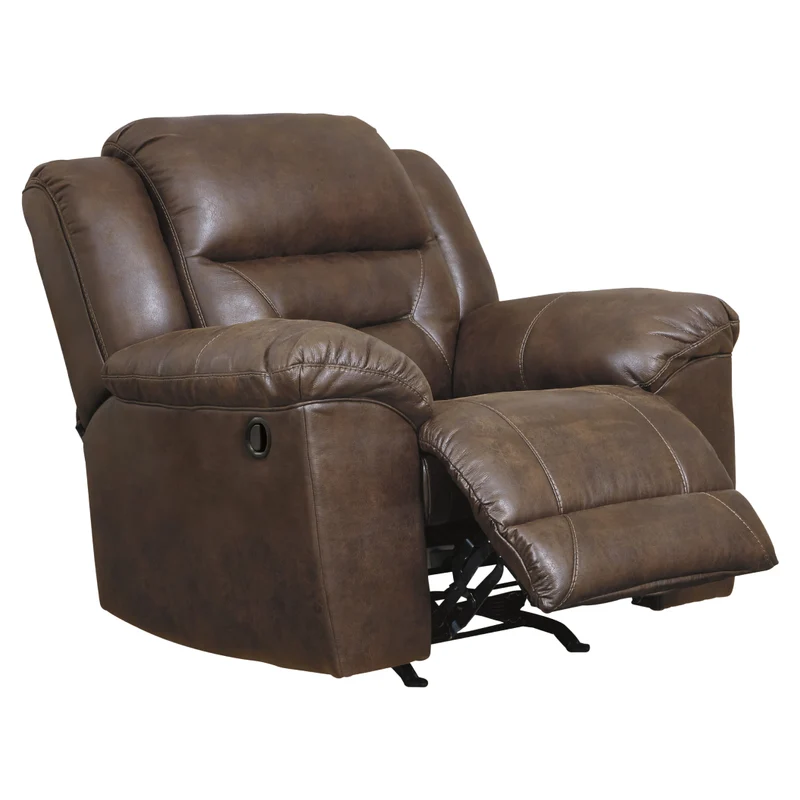 Fauteuil berçant et inclinable aspect cuir - Stoneland