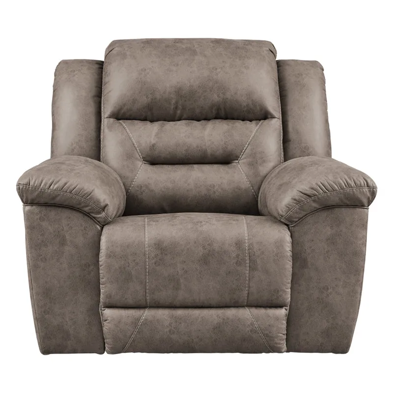Fauteuil berçant et inclinable aspect cuir - Stoneland