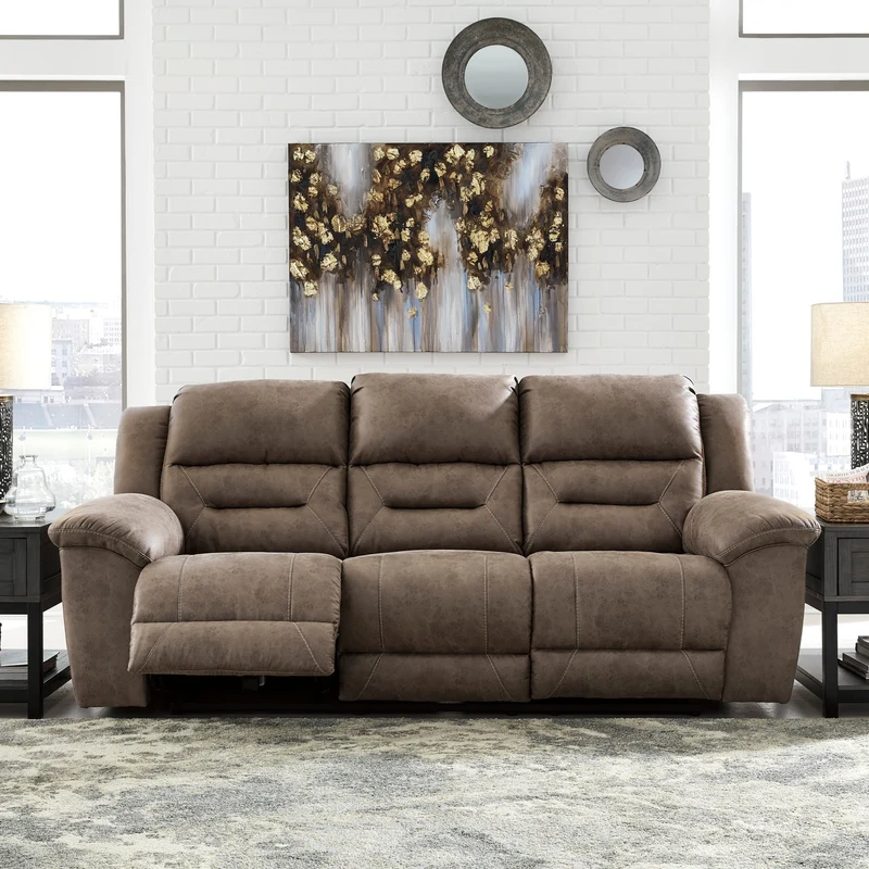 Sofa inclinable aspect cuir - Stoneland