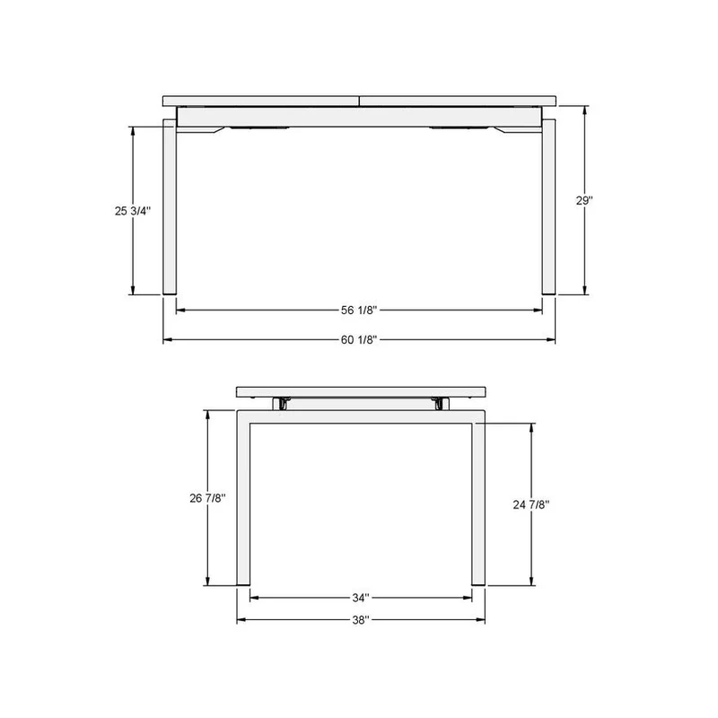 Table de salle à manger extensible en bois/placage de merisier gris mat - Zoom