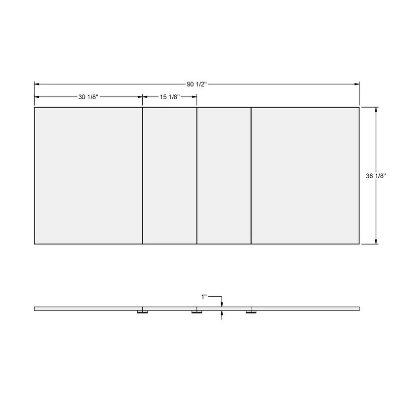 Table de salle à manger extensible en bois/placage de merisier gris mat - Zoom