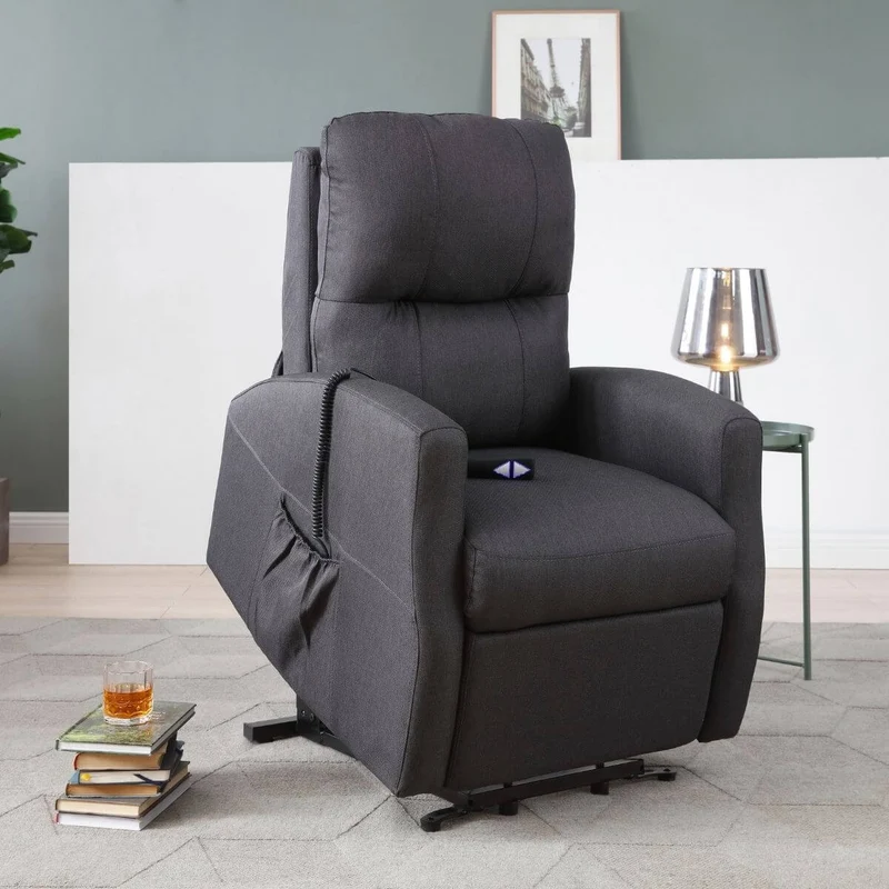 Fauteuil lève-personne inclinable en tissu avec télécommande - Athènes