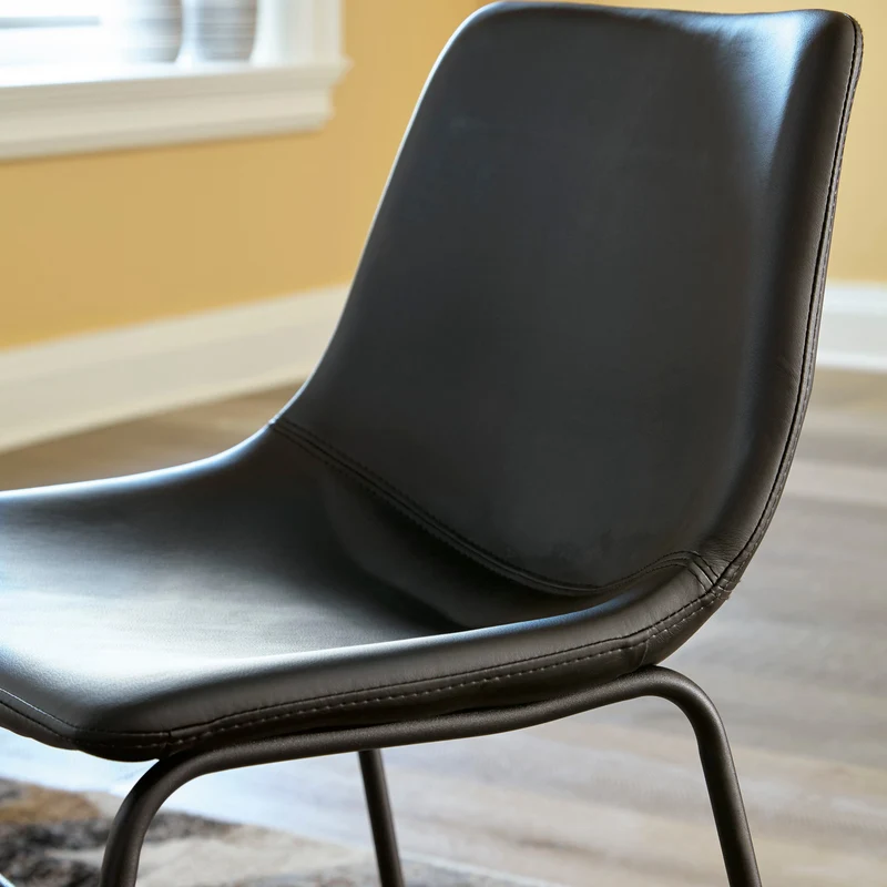Ensemble de 2 chaises de salle à manger aspect cuir - Centiar