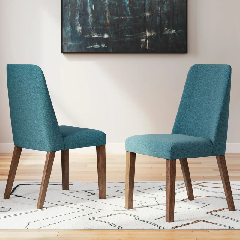 Ensemble de 2 chaises de salle à manger rembourrées en tissu - Lyncott