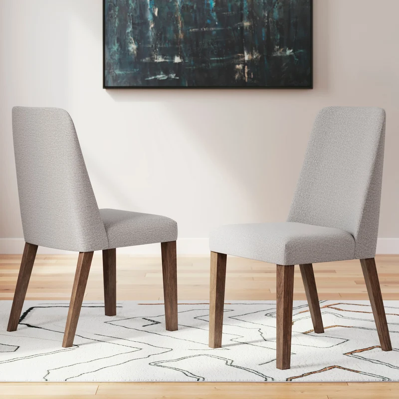 Ensemble de 2 chaises de salle à manger rembourrées en tissu - Lyncott