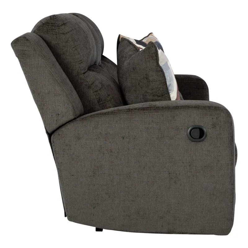 Causeuse inclinable en tissu avec console et coussins - Kanlow