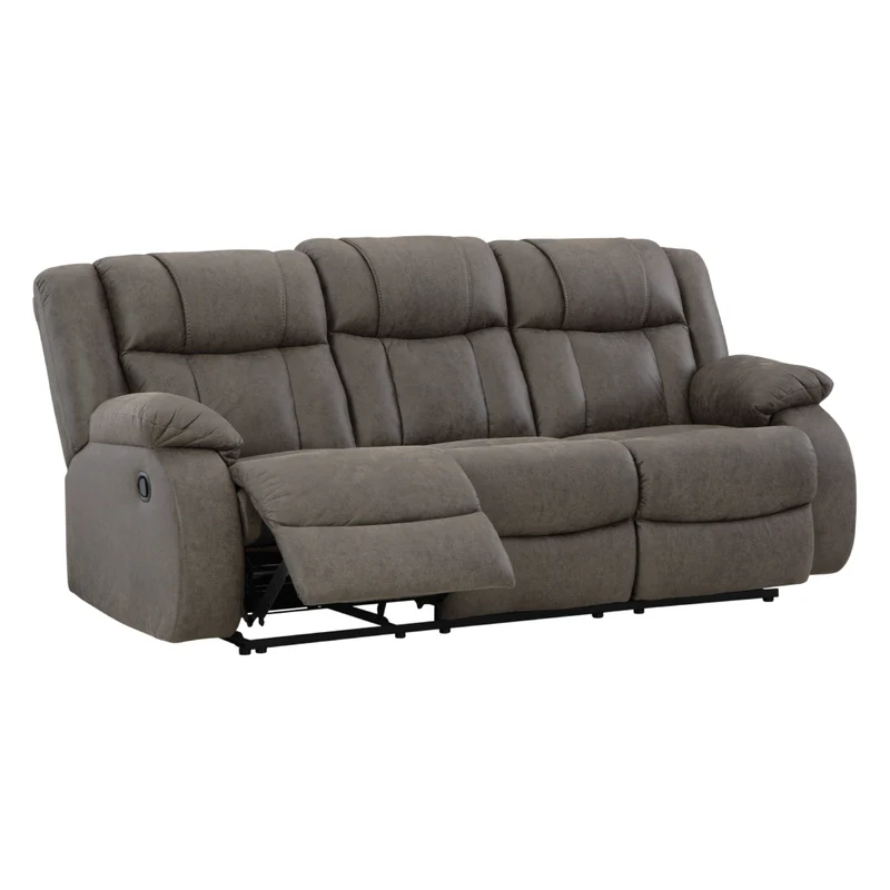 Sofa inclinable aspect cuir brun - First Base