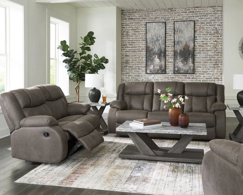 Sofa inclinable aspect cuir brun - First Base
