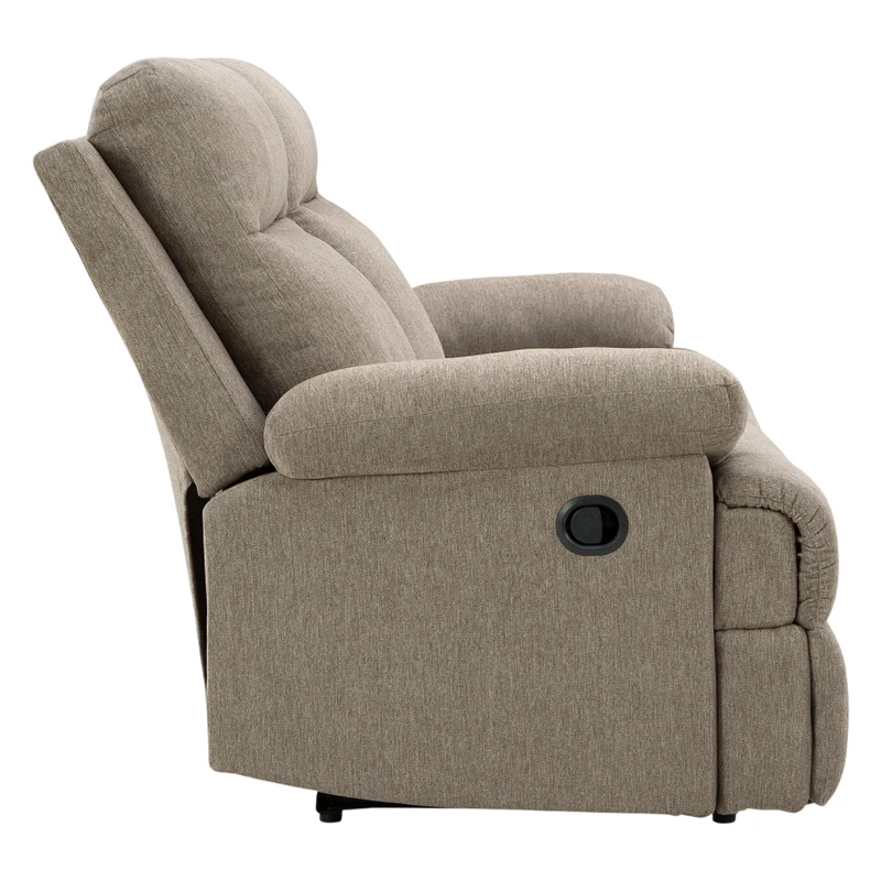 Causeuse inclinable en tissu chenille taupe - Side-Swipe