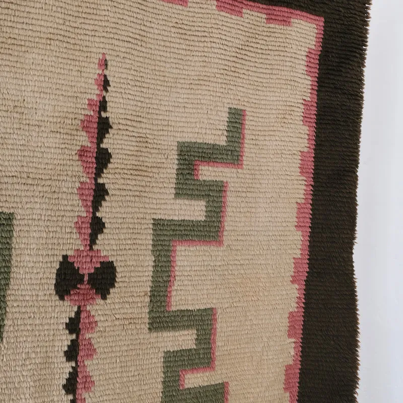Large Art Deco Wool Rya Rug, Sweden, 1940s
