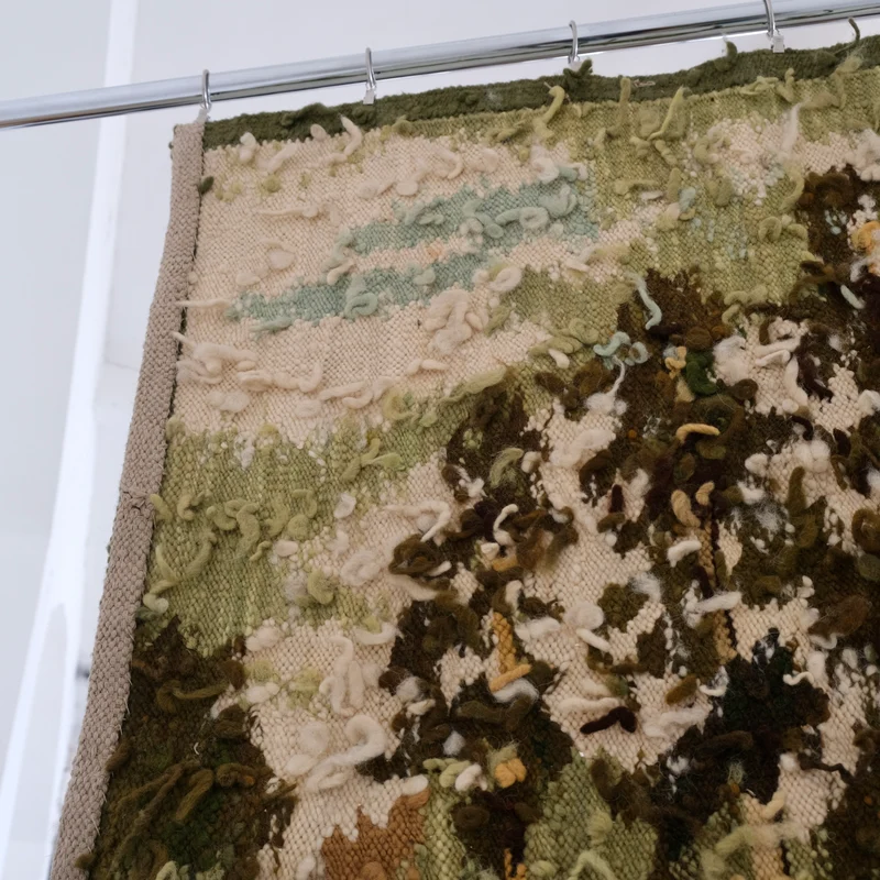 Mid-Century Landscape Wool Wall Tapestry, Poland