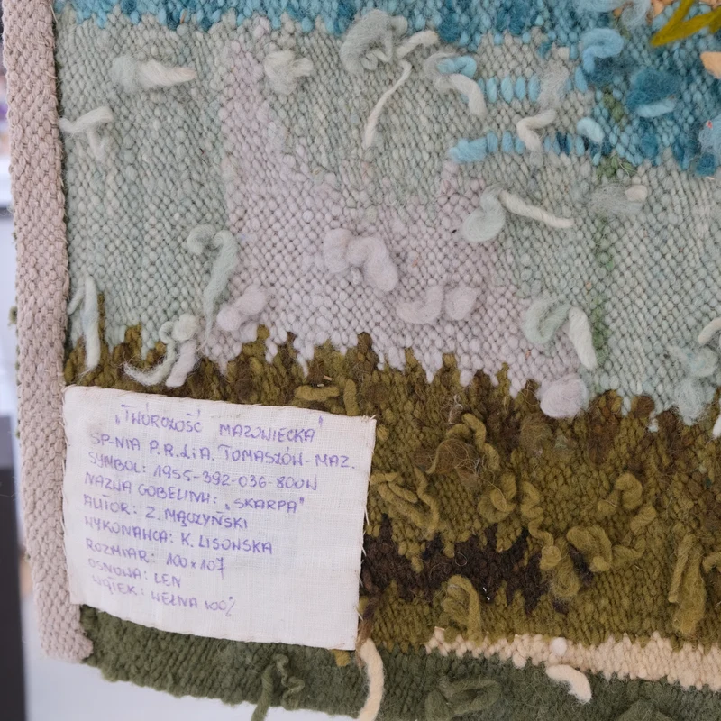 Mid-Century Landscape Wool Wall Tapestry, Poland