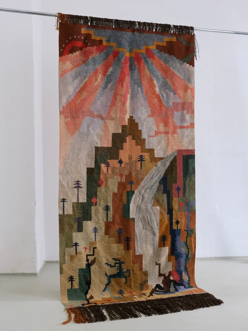 Carl Edvin Svensson Wool Wall Tapestry, Sweden, 1930s