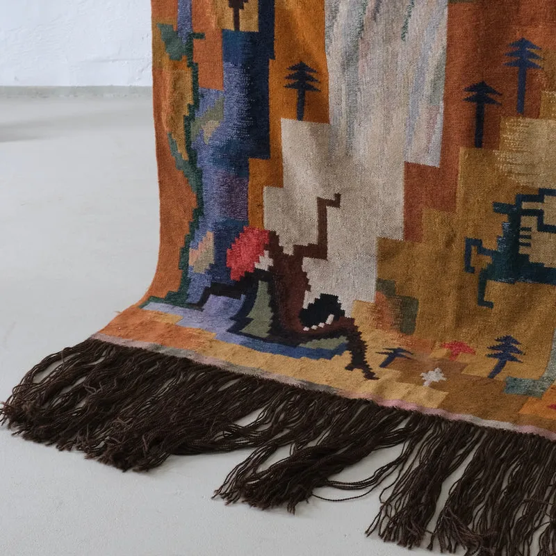 Carl Edvin Svensson Wool Wall Tapestry, Sweden, 1930s