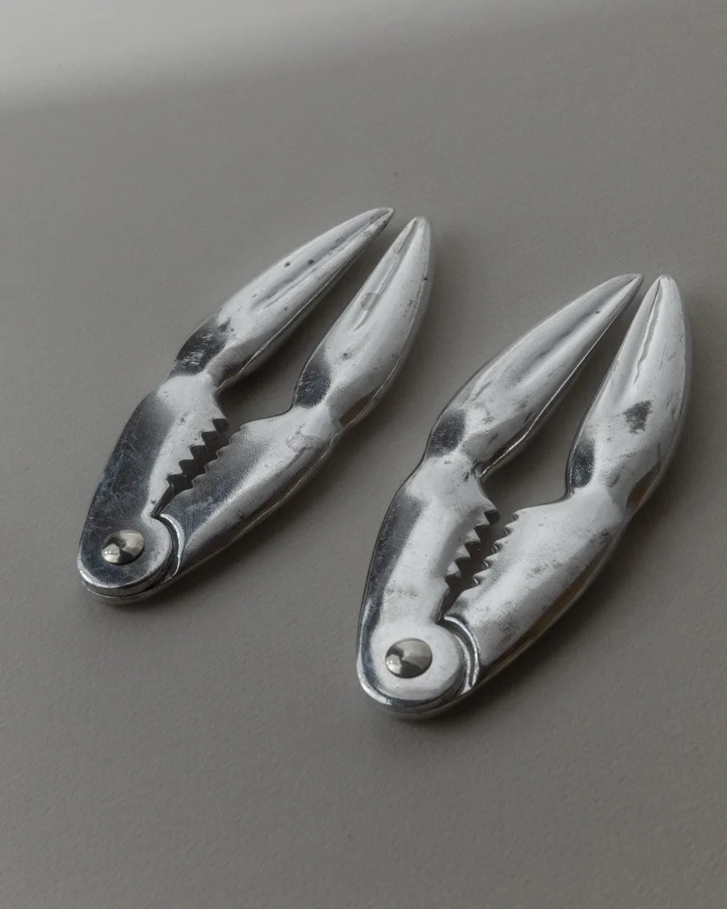 1960s Silver Plated Lobster Cracker, Set of 2