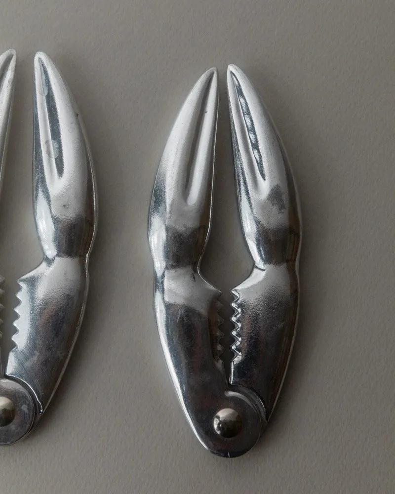 1960s Silver Plated Lobster Cracker, Set of 2