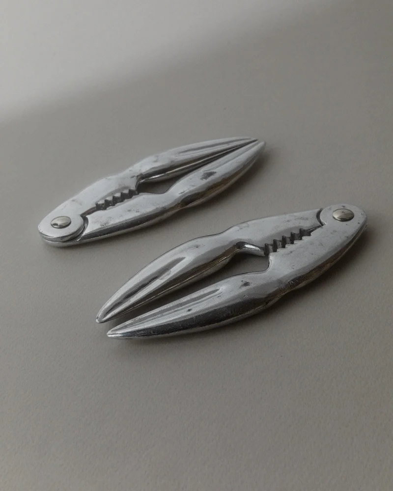 1960s Silver Plated Lobster Cracker, Set of 2