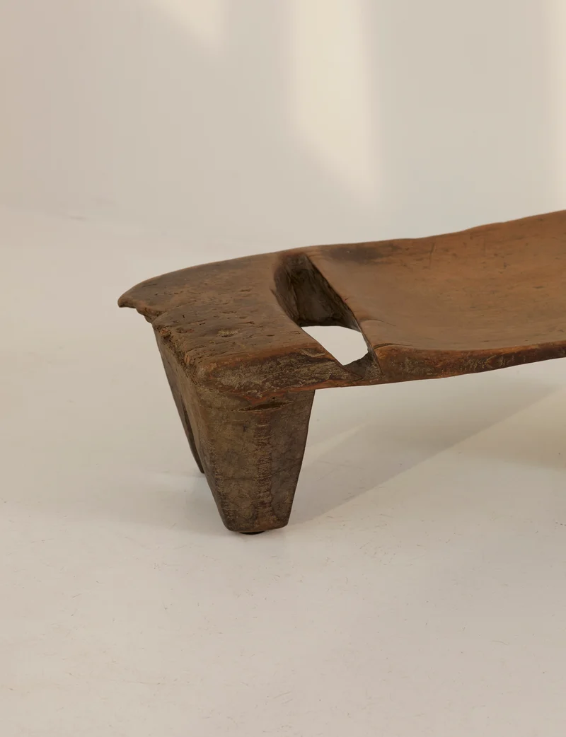 Mid-Century African Senufo Stool / Side Table in Solid Wood